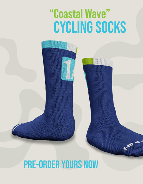 1A Cycling "Coastal Wave" Socks