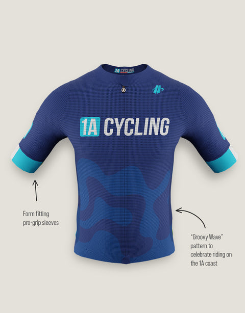 1A Cycling "Coastal Wave" Pro Jersey - LADIES
