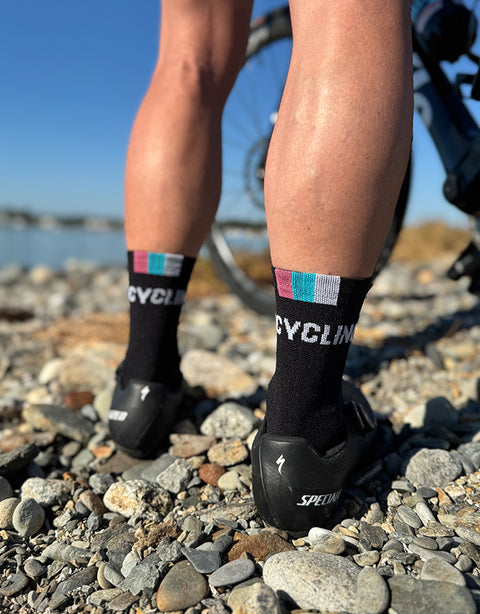 1A Cycling Socks - "Team Stripe"