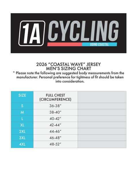 1A Cycling "Coastal Wave" Pro Jersey - MEN