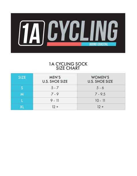1A Cycling "Coastal Wave" Socks